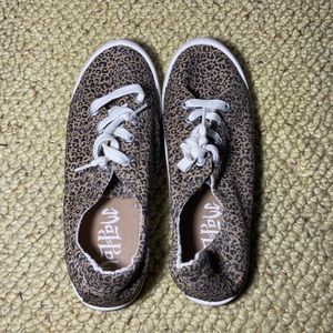 women’s mad love leopard print lennie lace up canvas shoes